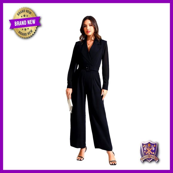 Long Sleeve Formal Jumpsuit Polyester Wedding Guest & Evening Wear